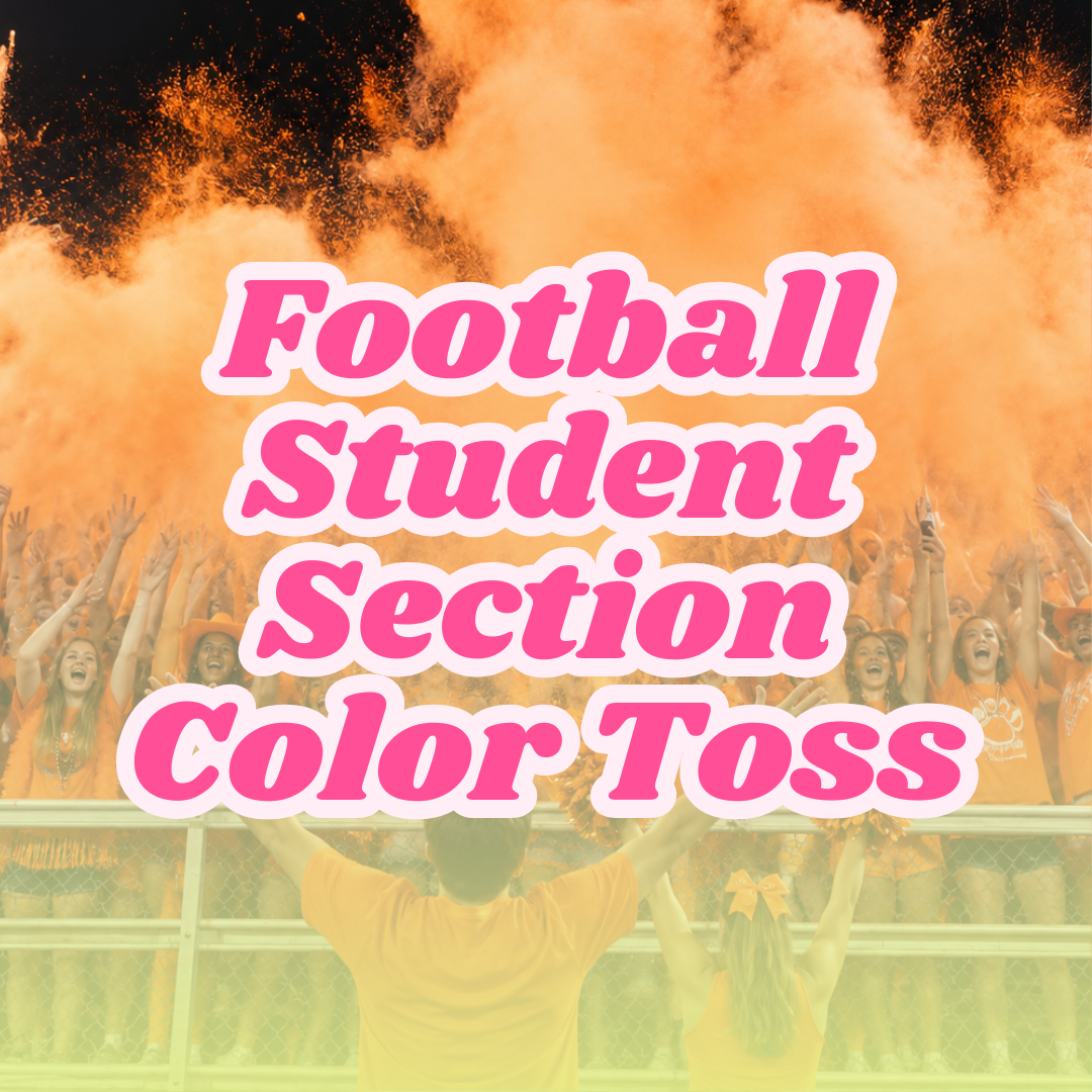 Highschool Football Game Student Section Color Toss