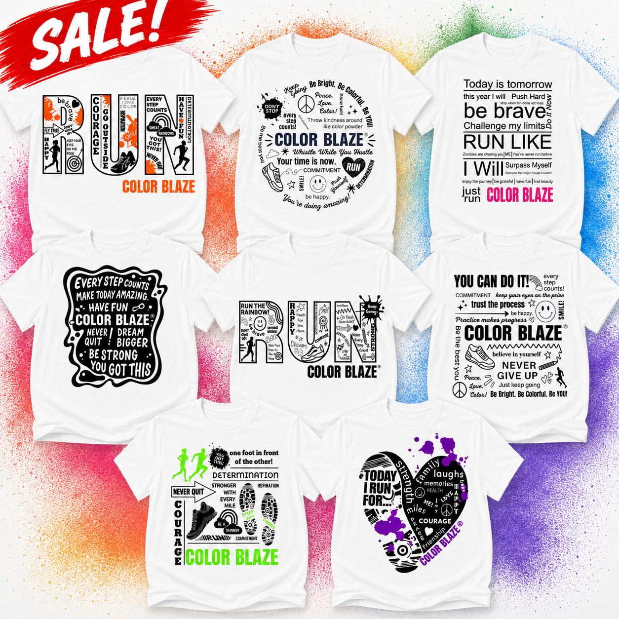 Mix & Match Race Day T-Shirts | Clearance Sale Color Blaze®