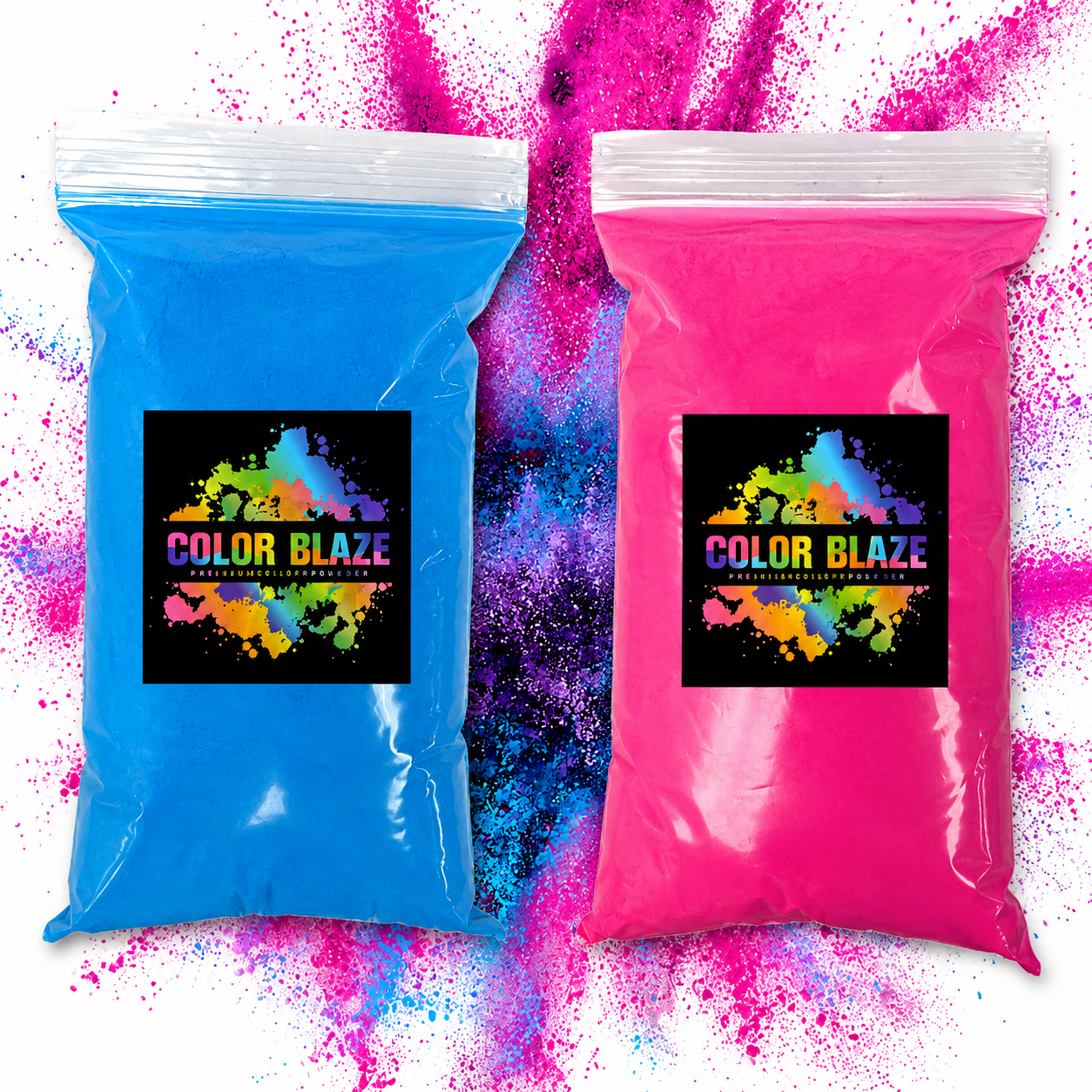 2lb Gender Reveal Color Powder (2 - 1lb Bags) Color Blaze® Pink & Blue