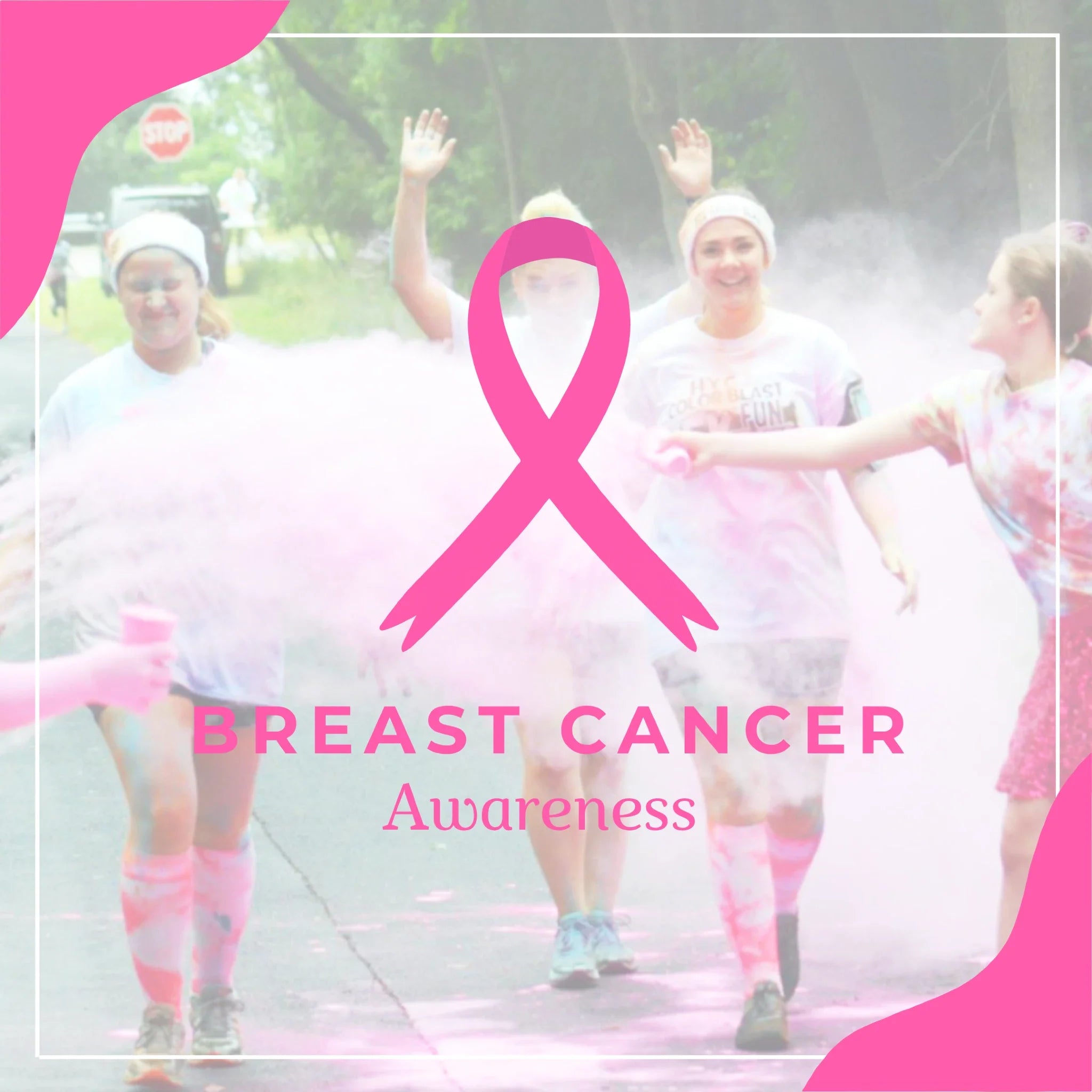 Use Pink Color Powder for Breast Cancer Awareness Month