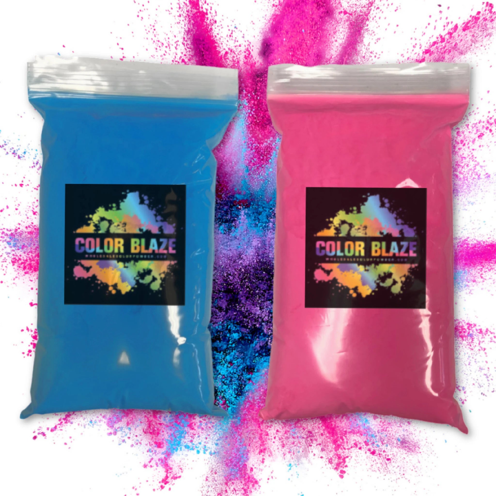 2lb Gender Reveal Color Powder (2 - 1lb Bags) Color Blaze® Pink & Blue