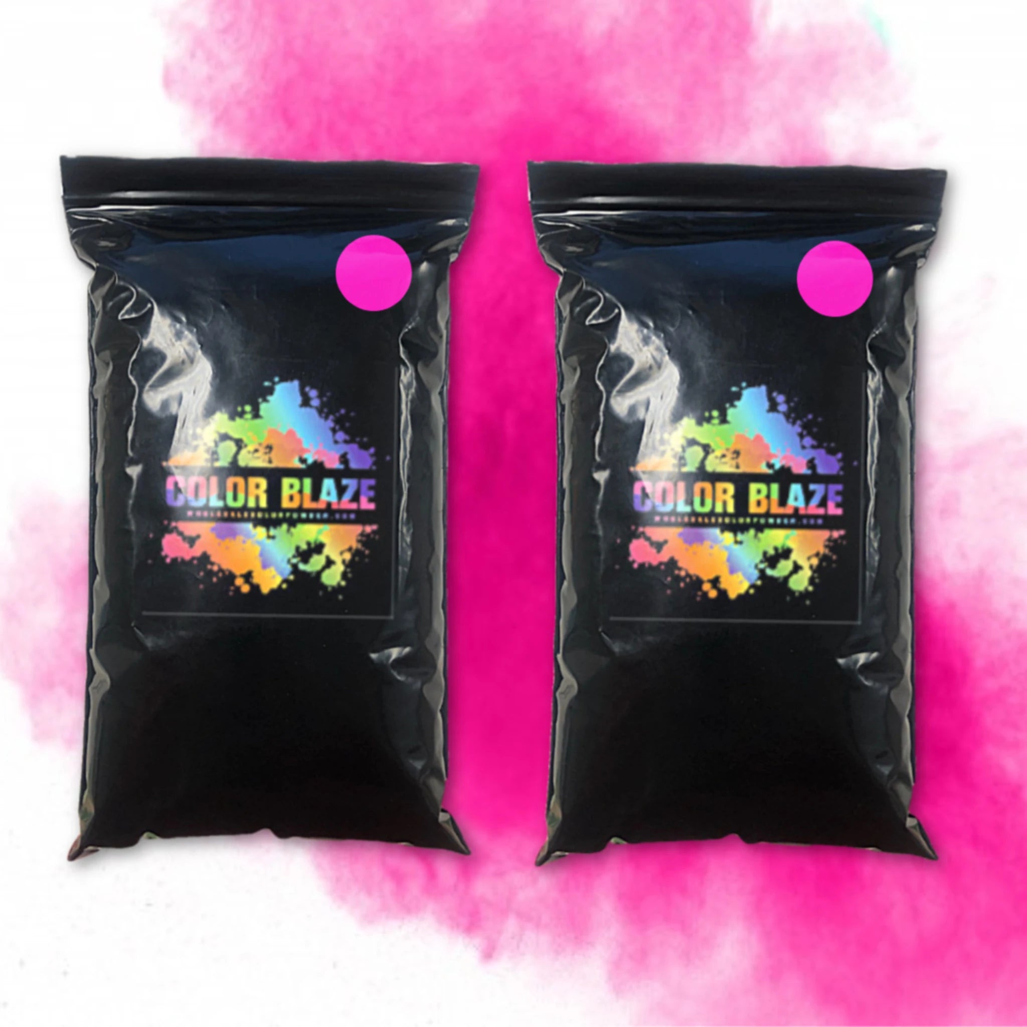 2lb Blackout Gender Reveal Color Powder (2 - 1lb Bags) Color Blaze® Pink