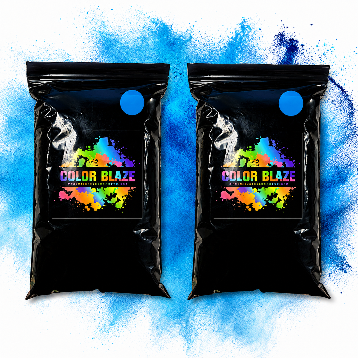 2lb Blackout Gender Reveal Color Powder (2 - 1lb Bags) Color Blaze® Blue