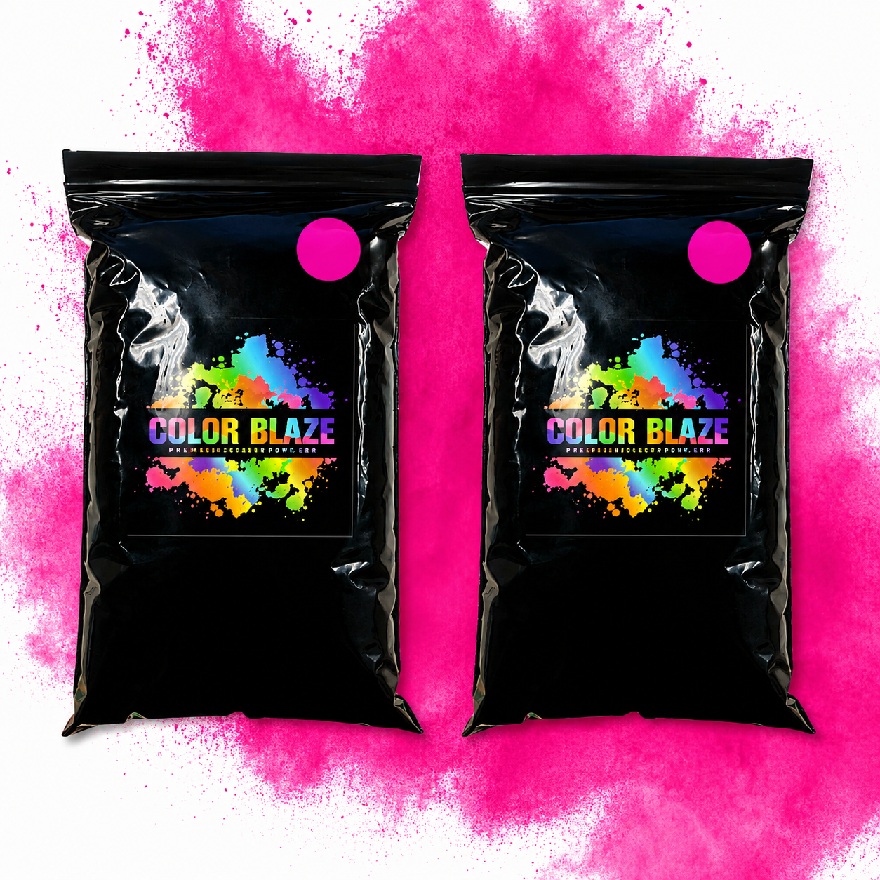 2lb Blackout Gender Reveal Color Powder (2 - 1lb Bags) Color Blaze® Pink